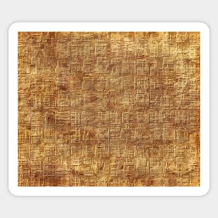 Beige, Egyptian-patterned coffee theme Sticker